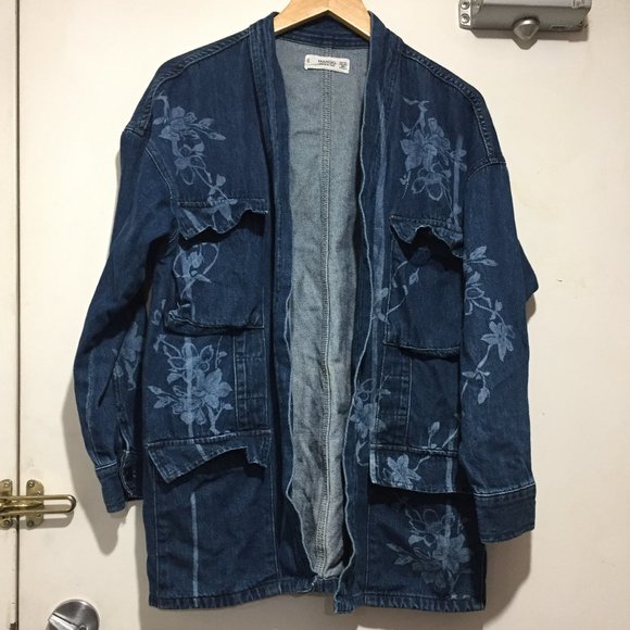 MANGO OPEN FRONT DENIM JACKETS ONE SIZE - Picture 4 of 6